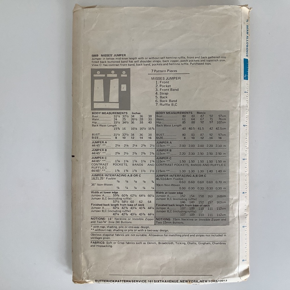 Butterick 5869 Sewing Pattern - Picture 3 of 3